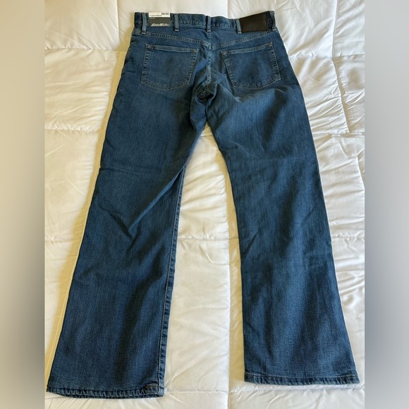 New Eddie Bauer Sz 36x32 Flannel Lined Jeans Classic Straight - Picture 7 of 7